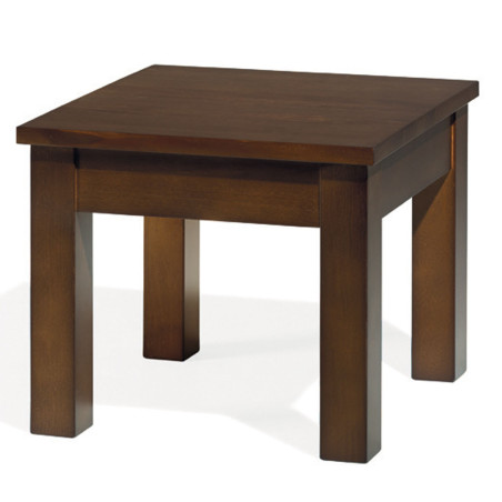 Mesa rincón cuadrada con pata recta de estilo provenzal.