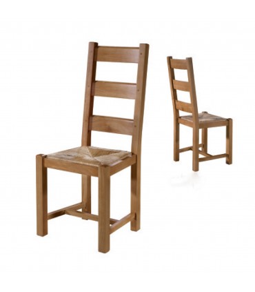 Silla con respaldo y encordada