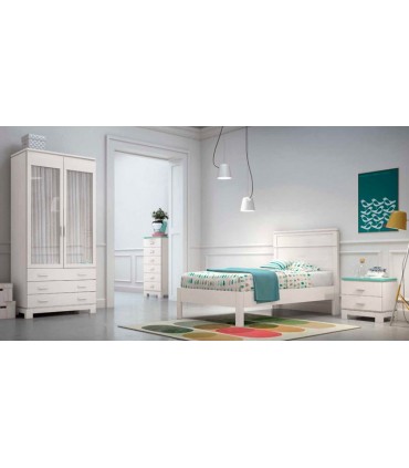 dormitorio juvenil de pino macizo estilo contemporáneo