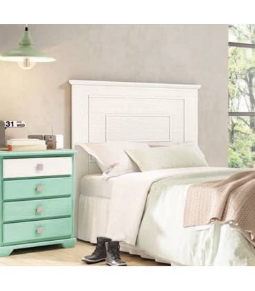 Cabecero cama 90 y 105 color blanco decapado
