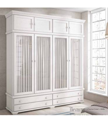 armario 4 puertas en cristal coleccion maya