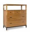Cómoda cerezo madera de teca con cajones estilo colonial