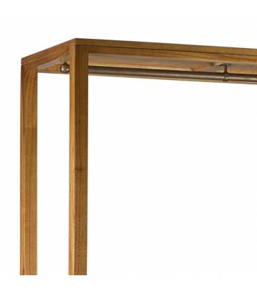 Colgador de ropa de madera en color cerezo