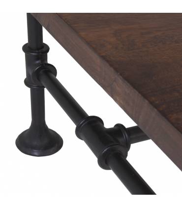 MESA DE CENTRO INDUSTRIAL RECTANGULAR - RÚSTICO COLONIAL