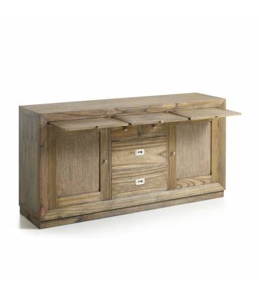 Aparador buffet en color nogal claro en madera maciza