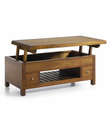 Mesa de centro elevable madera de teka