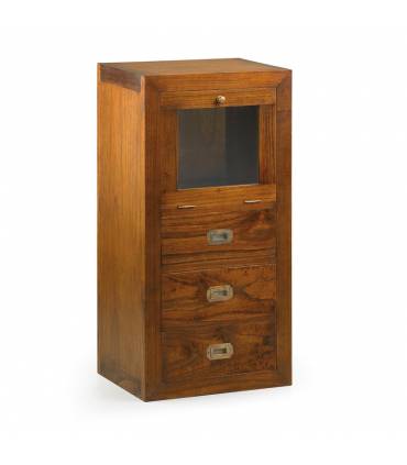 mesita de noche de noche o mueble auxiliar 3 cajones 1 puerta abatible