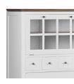 Cómoda blanco y nogal madera maciza de teka