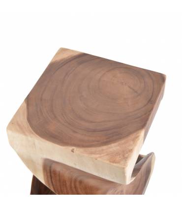 vista del asiento de madera taburete