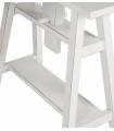 detalle del acabado blanco lacado desgastado para estructura de escritorio