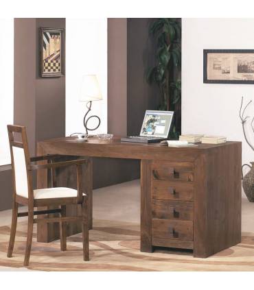 Escritorio de madera de roble macizo