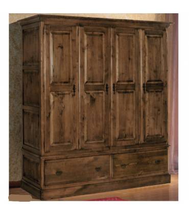 Armario de estilo rustico realizado en madera de roble macizo.