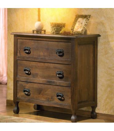 Cómoda de estilo rustico realizado en madera de roble macizo.