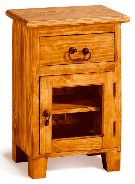 mesita rustica con un cajon
